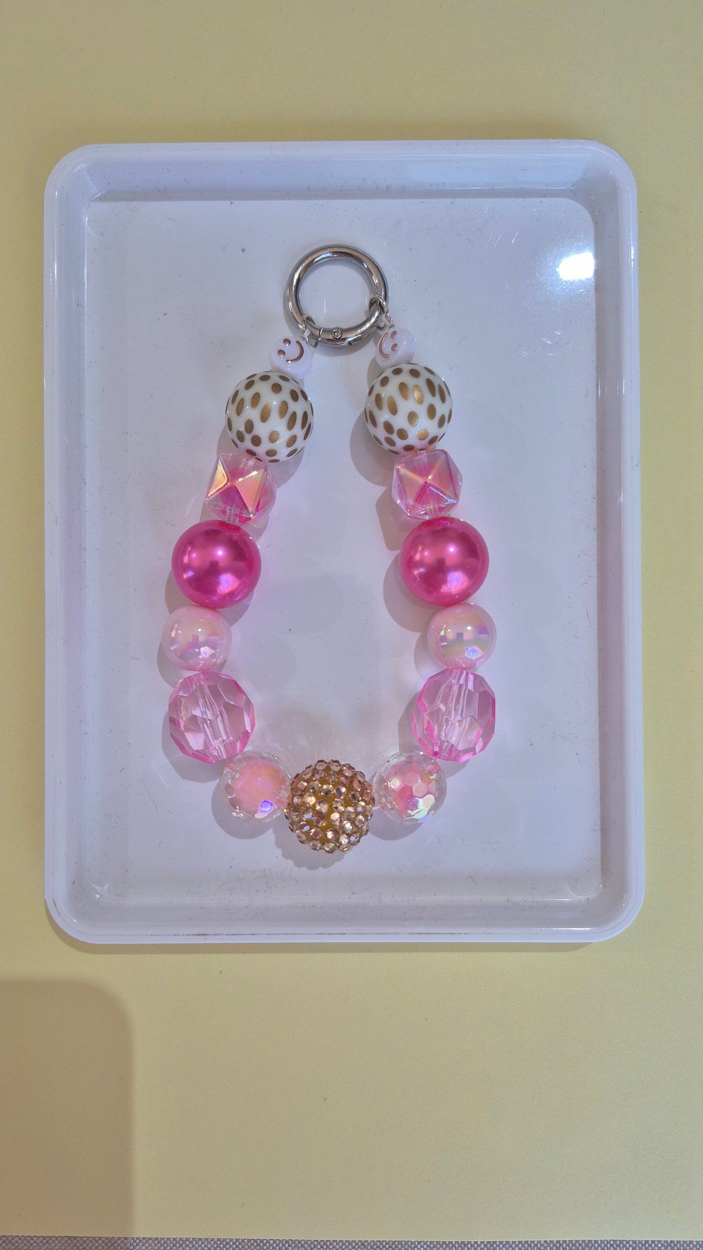 Pink Key Rings - Various - Acrylic Grateful & Joyous | Joy Hive