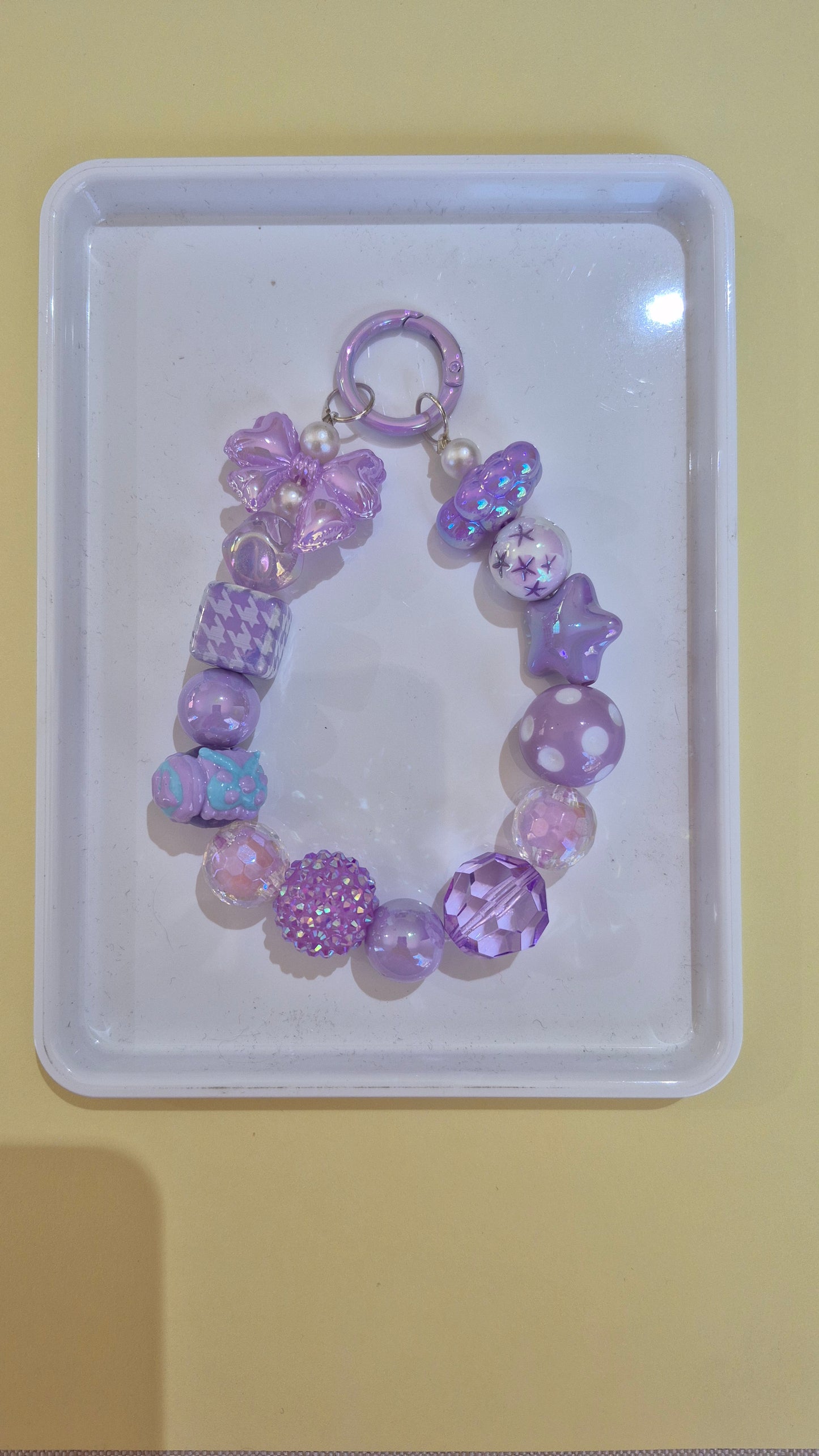 Purple Assorted Acrylic Handmade Key Chain