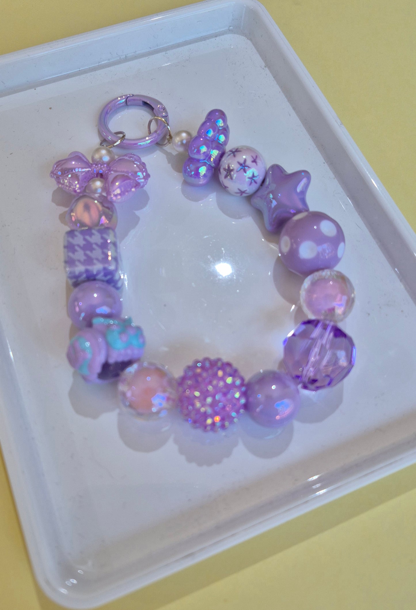 Purple Assorted Acrylic Handmade Key Chain