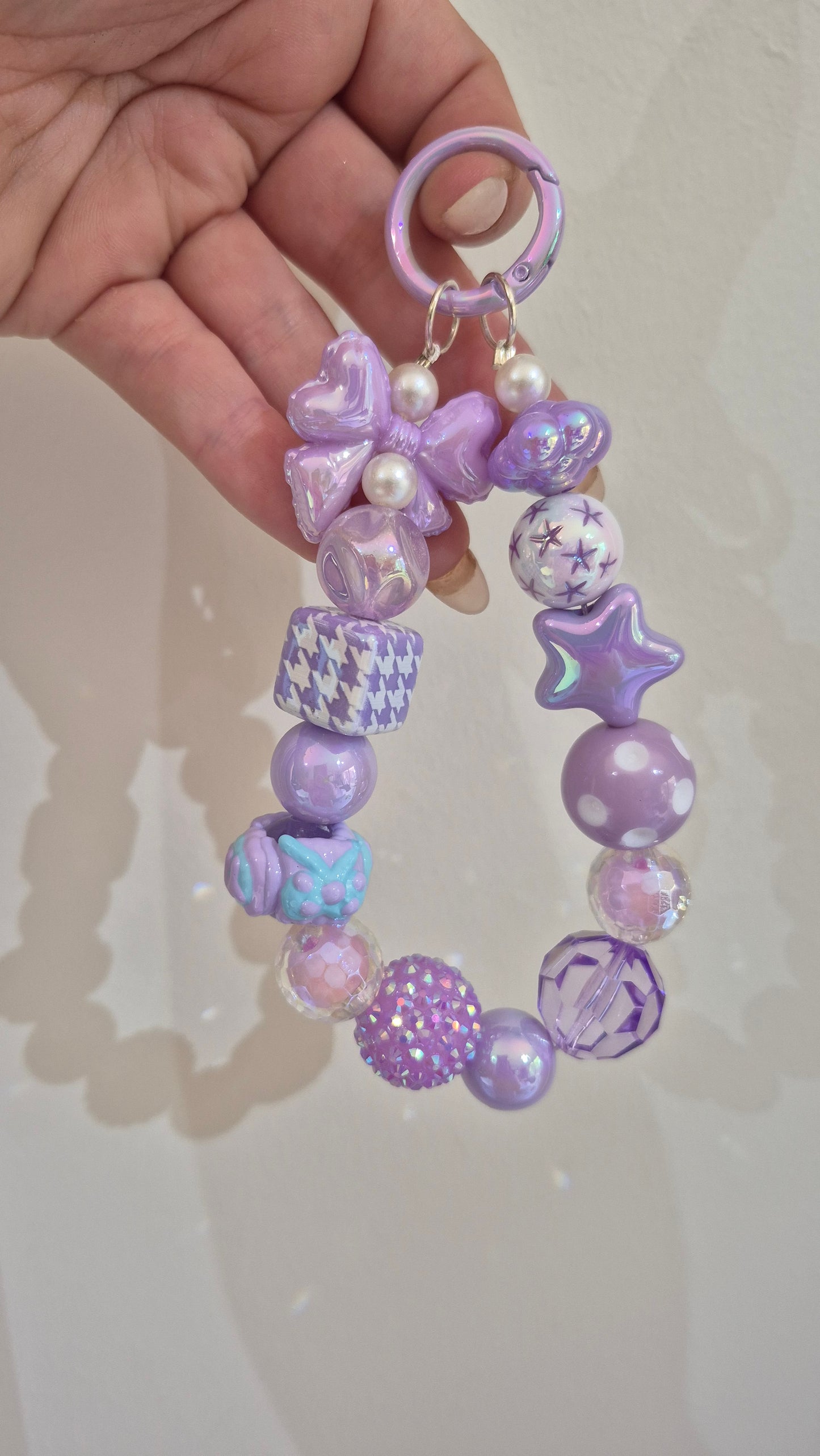 Purple Assorted Acrylic Handmade Key Chain