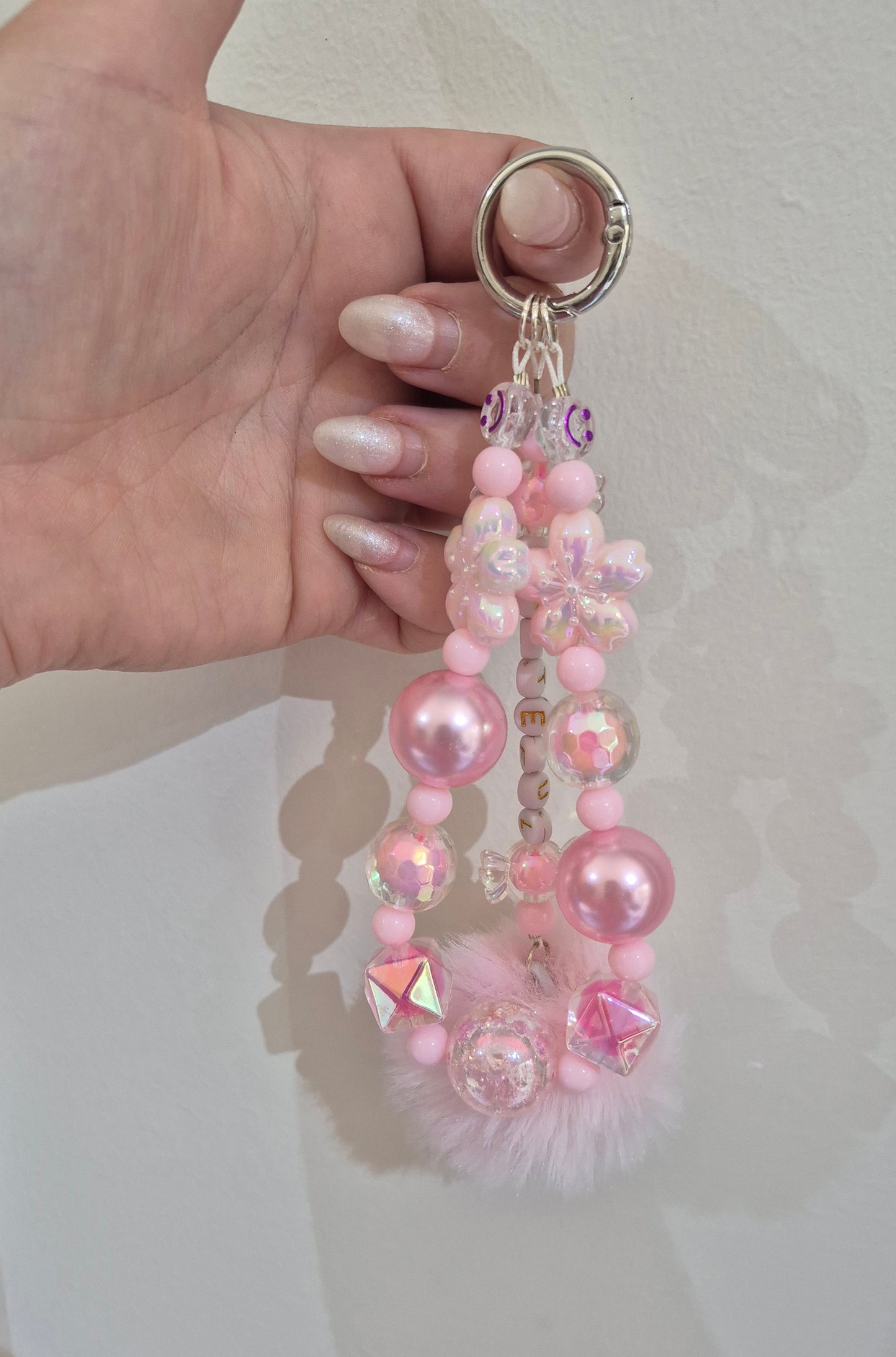 Pink Key Rings - Various - Acrylic Grateful & Joyous | Joy Hive