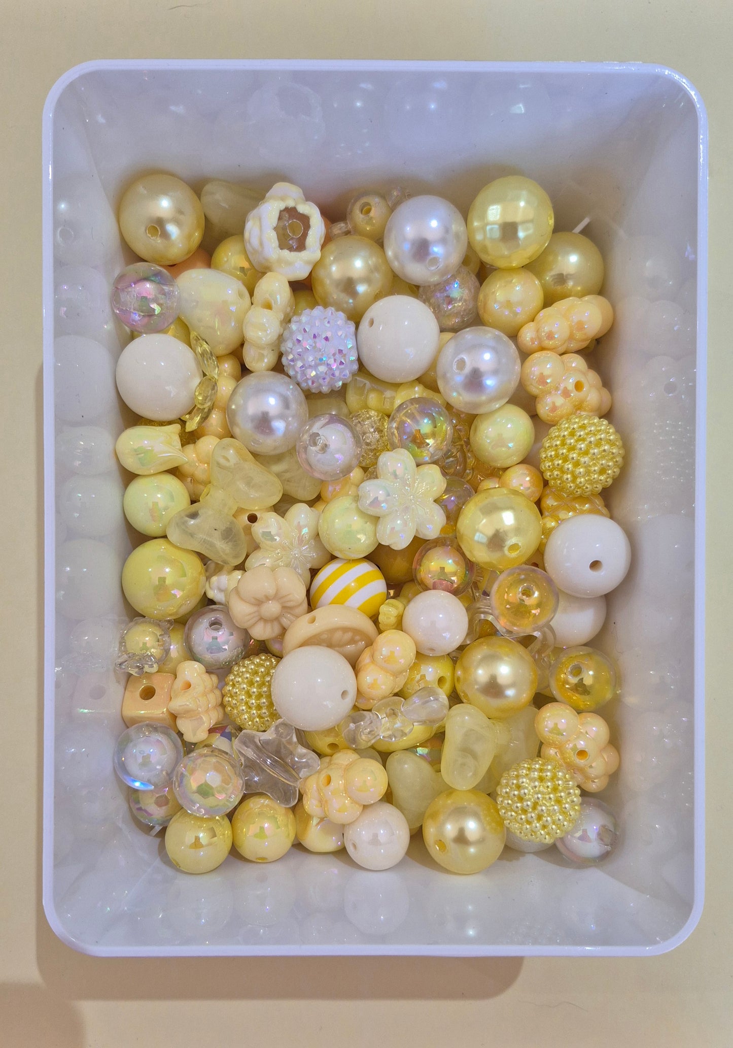 10 Pack Yellow Bead Mix for Jewellery Making | Golden Hive