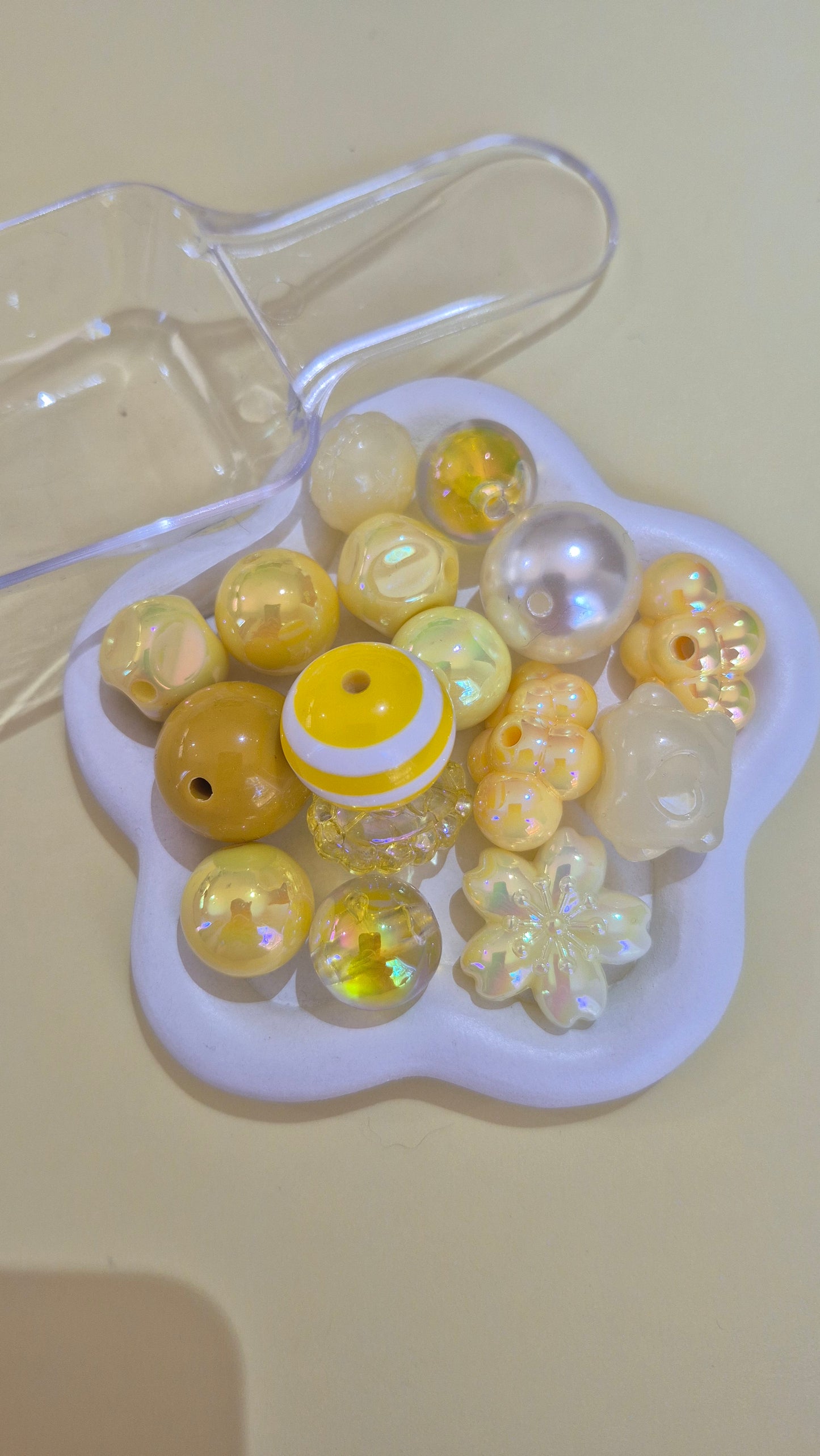 10 Pack Yellow Bead Mix for Jewellery Making | Golden Hive